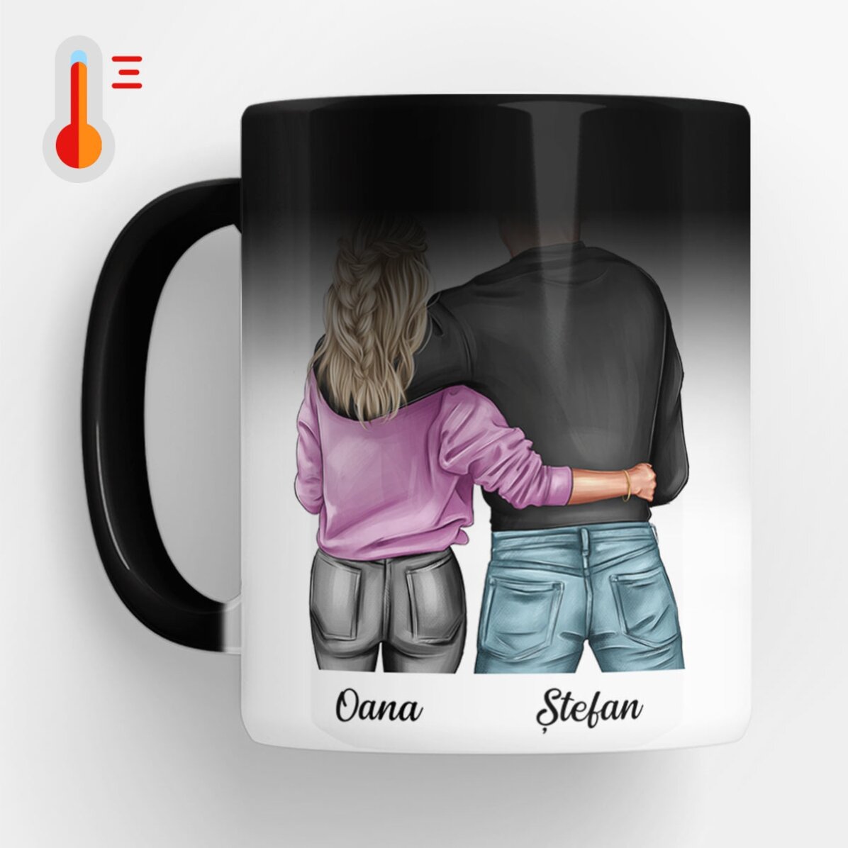 Taza personalizada con nombre y mensaje - Pareja