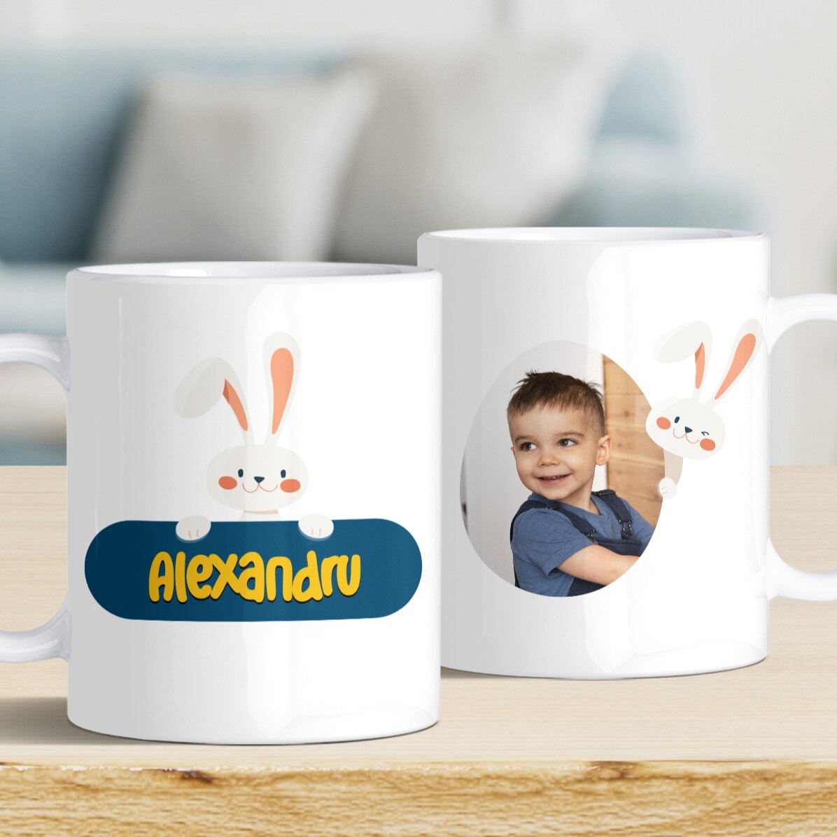 Taza personalizada con nombre y foto - Iepurila