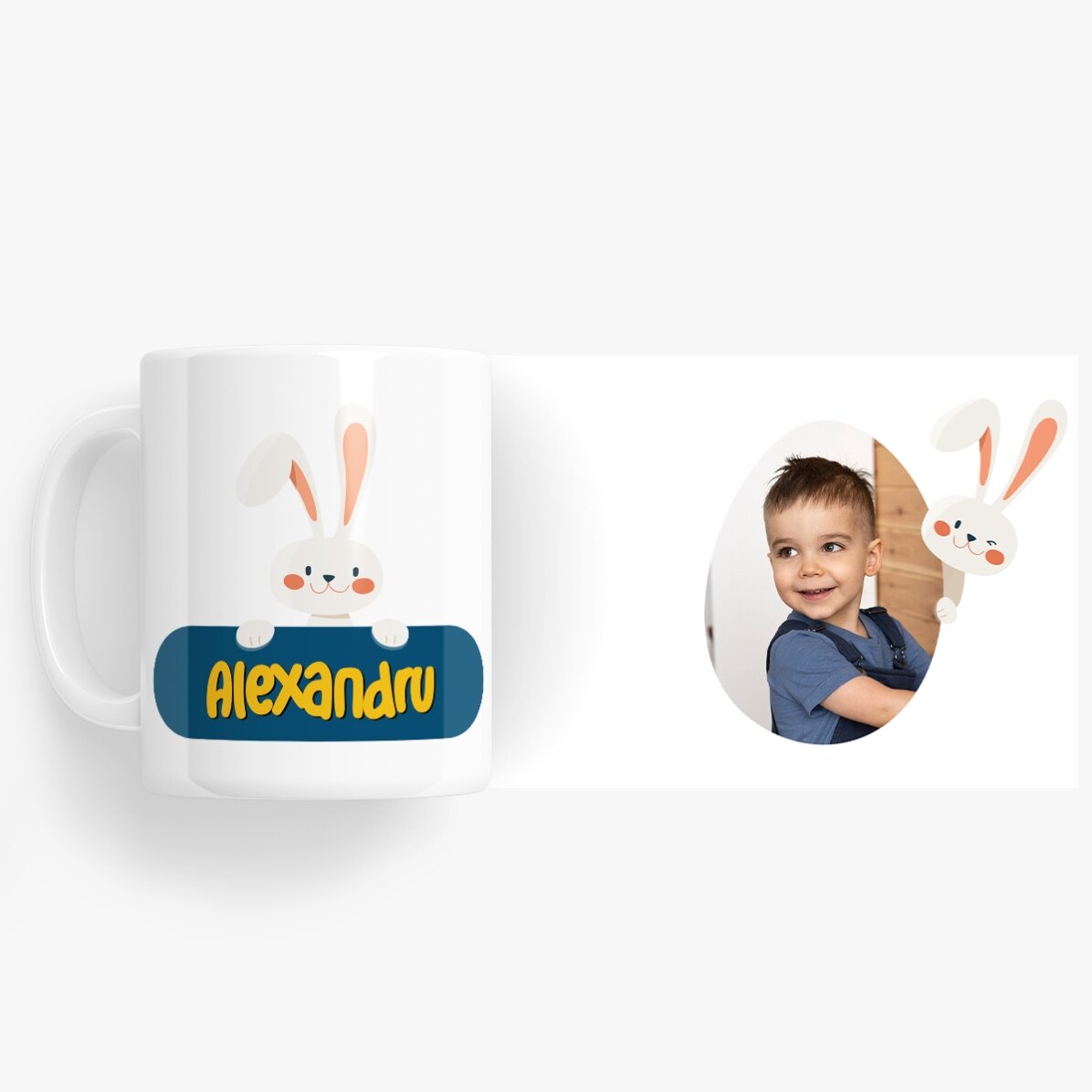 Taza personalizada con nombre y foto - Iepurila