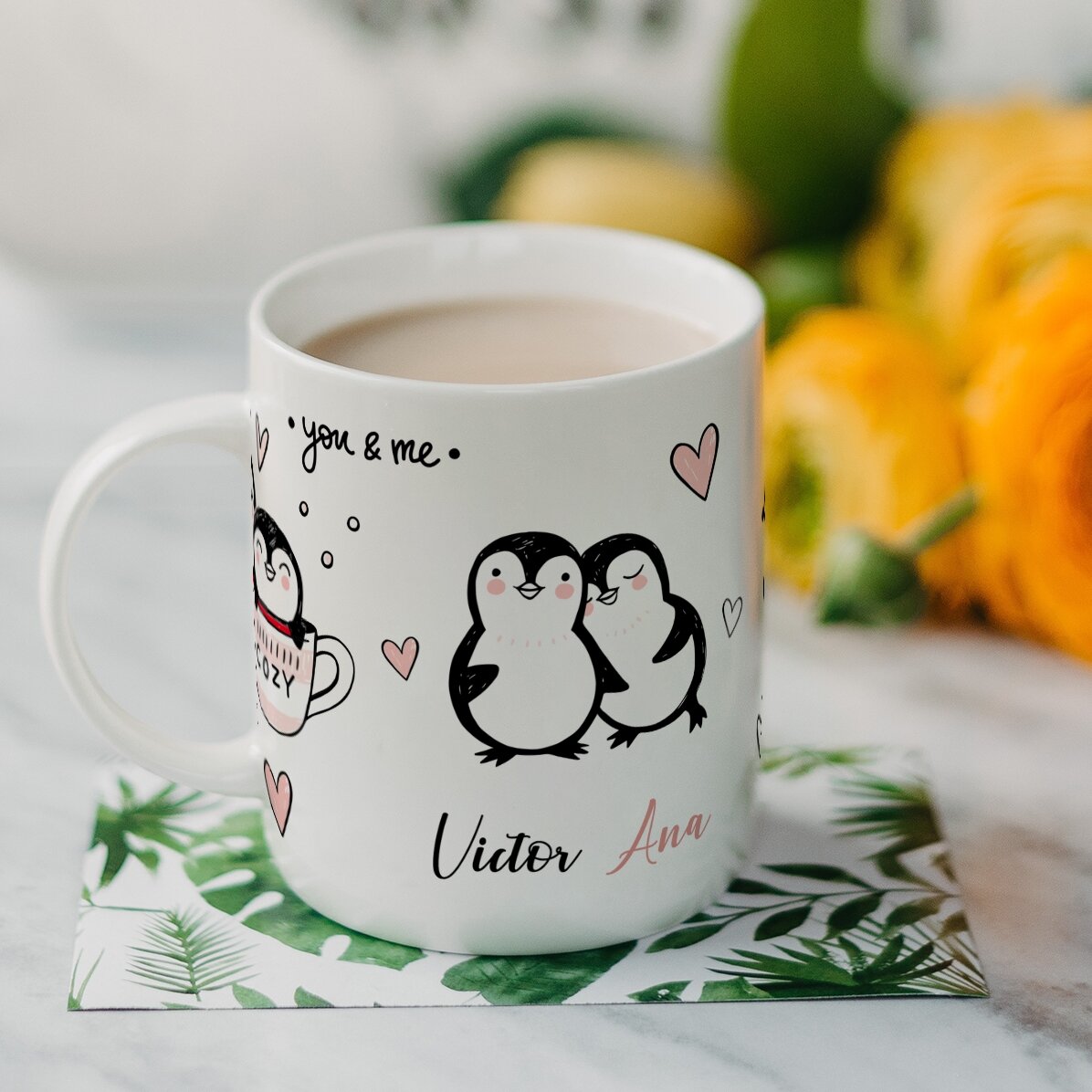 Taza personalizada con nombre - You & Me