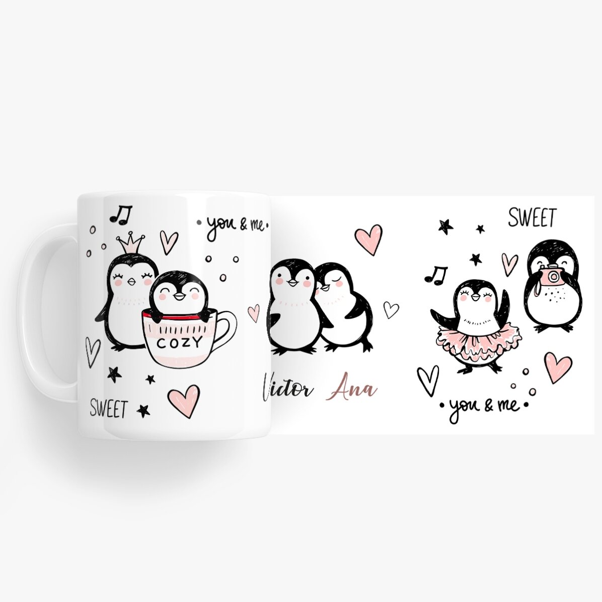 Taza personalizada con nombre - You & Me