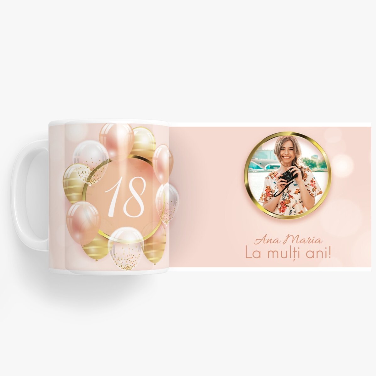 Taza personalizada con una foto y un texto - Mayor de edad