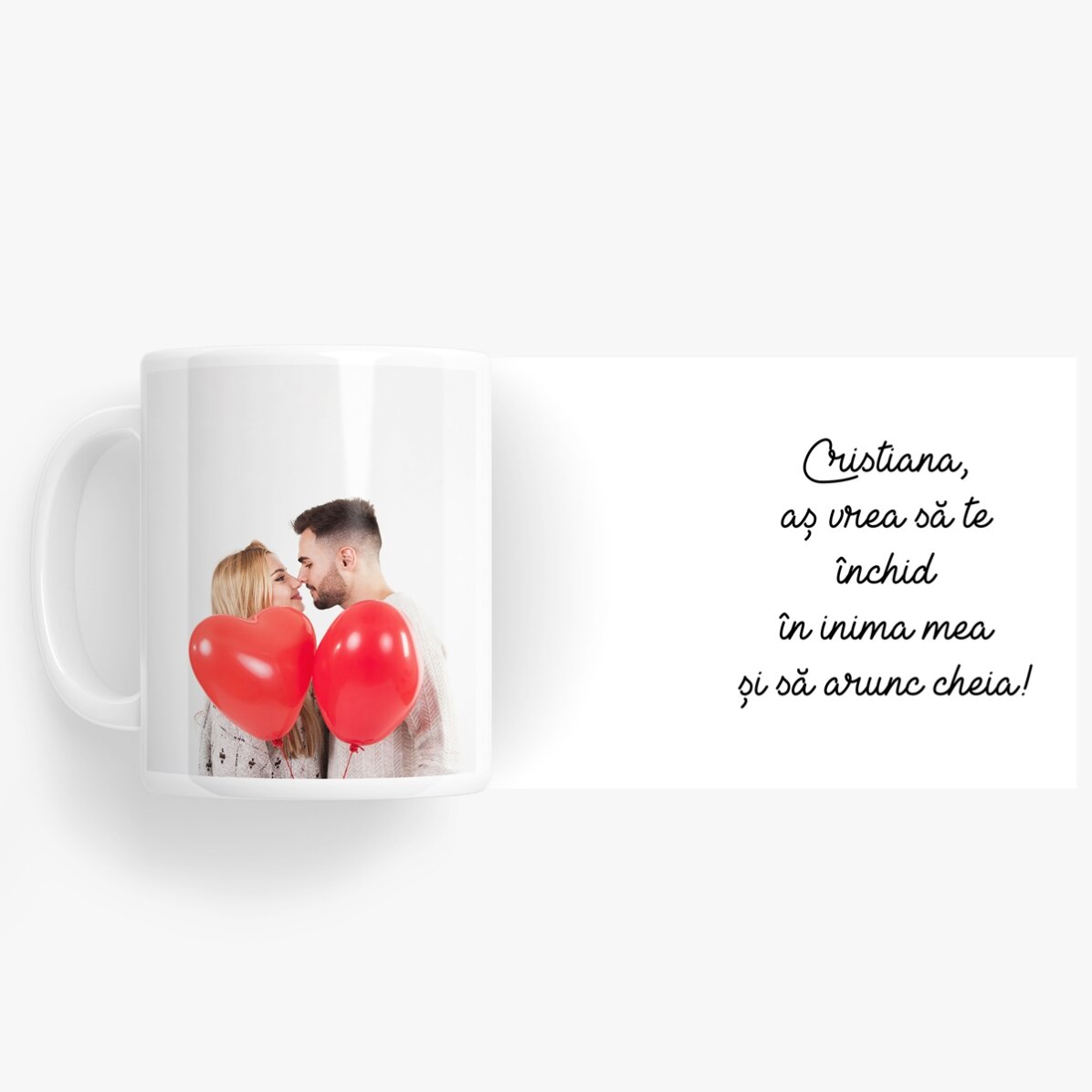 Taza personalizada con una foto y un texto