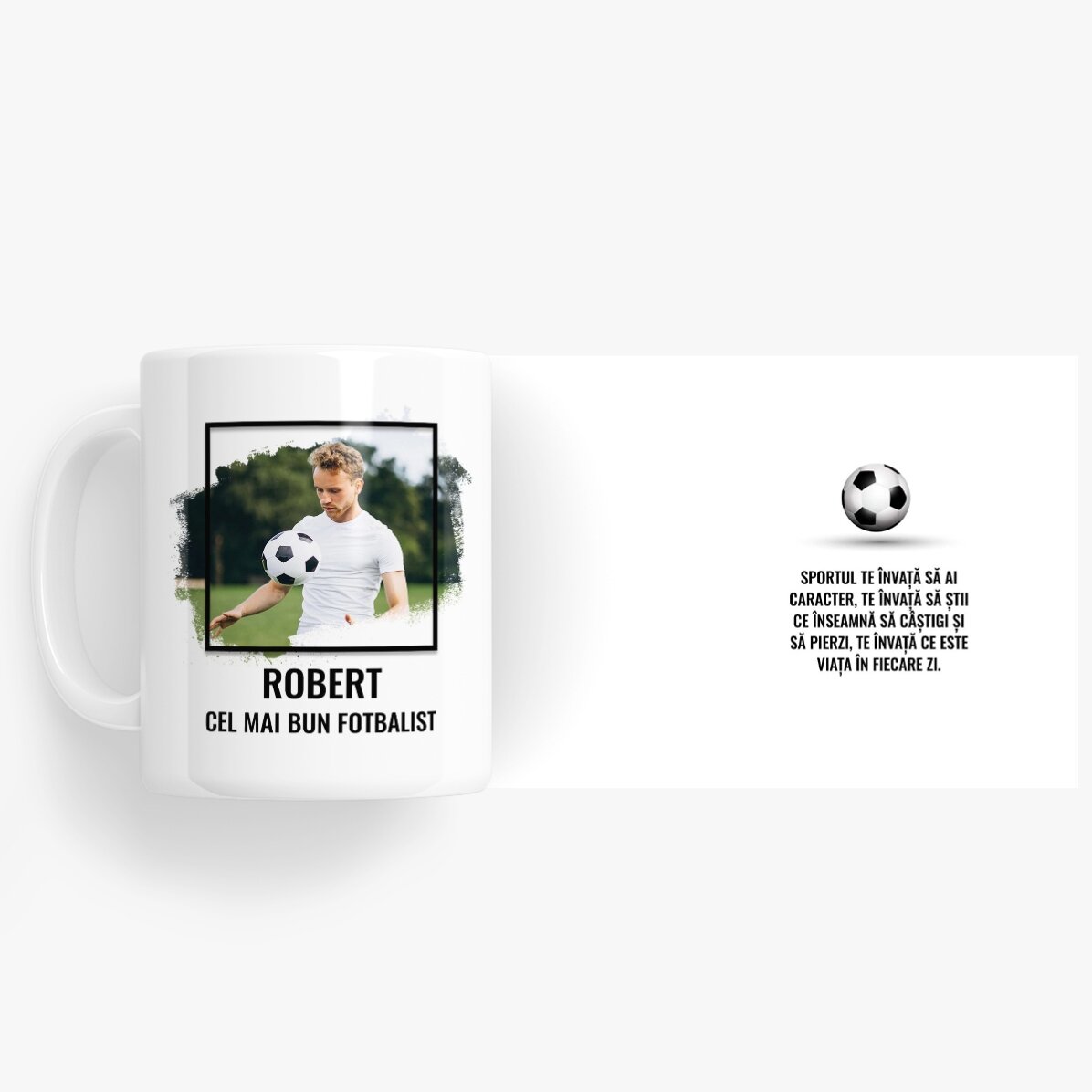 Taza personalizada con foto y texto - FÚTBOL