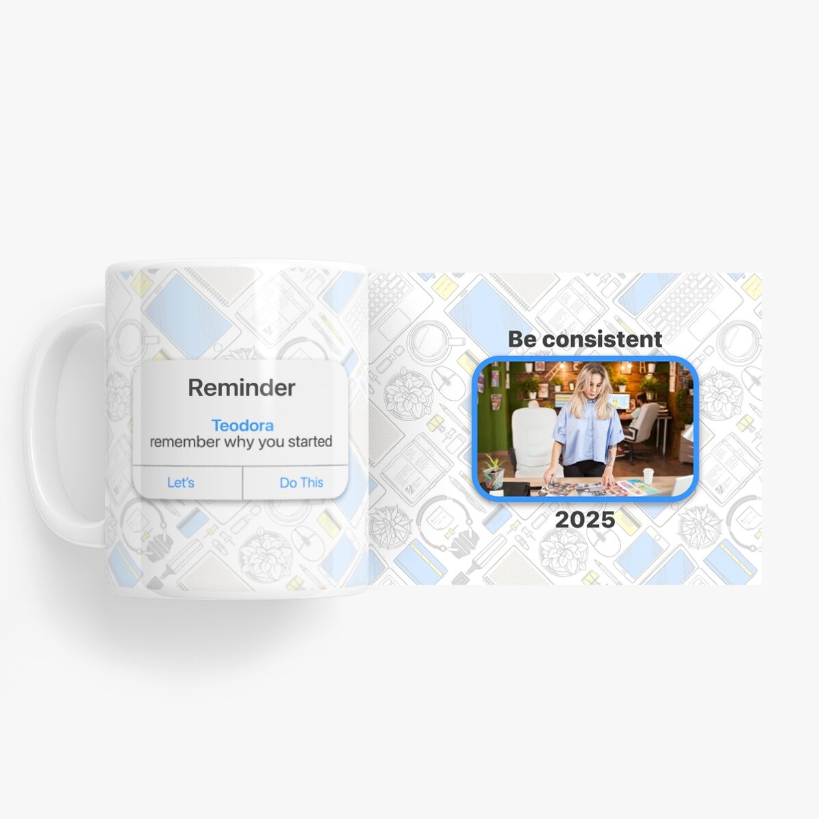 Taza personalizada con foto y texto - Reminder