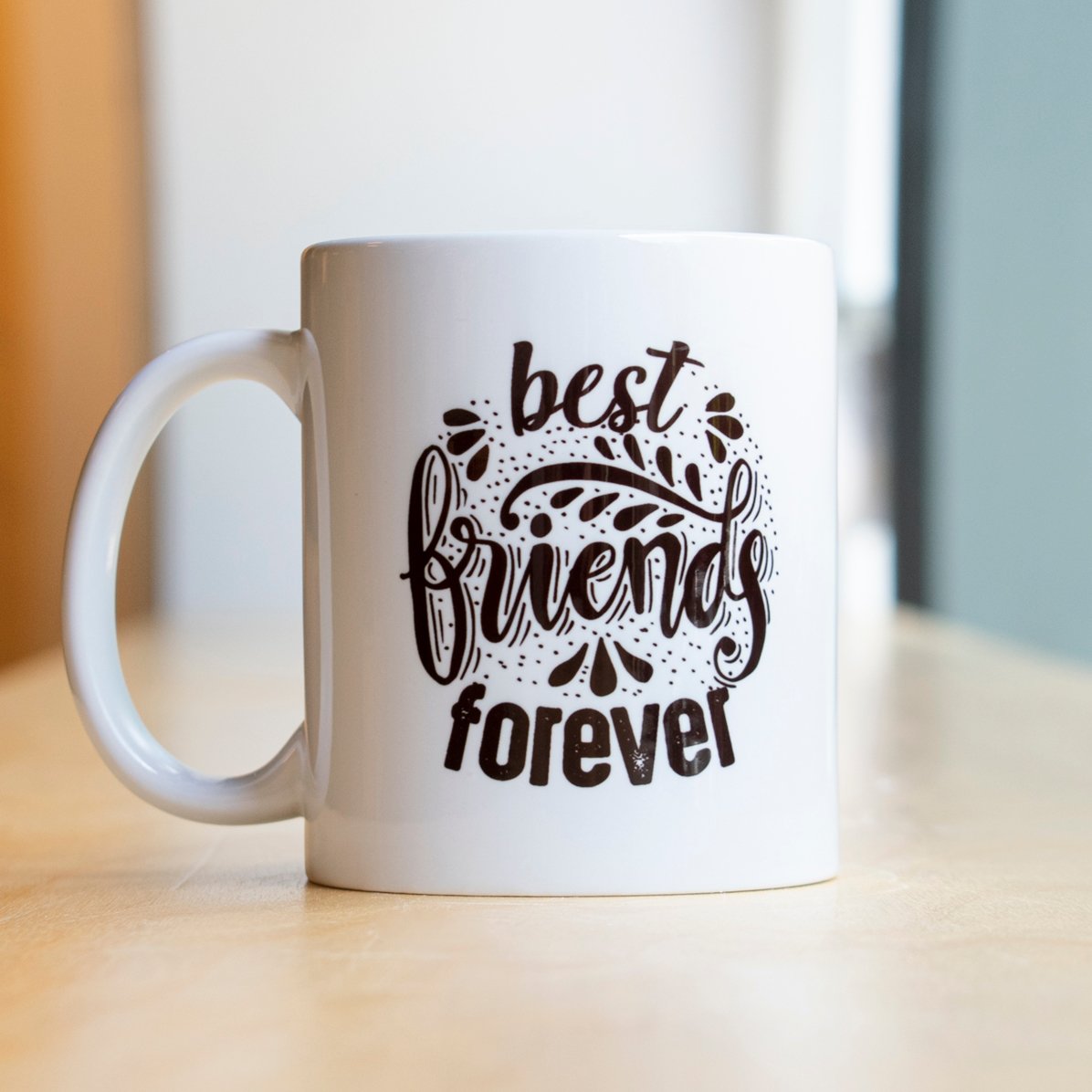 Taza personalizada con texto: «3 mejores amigos»