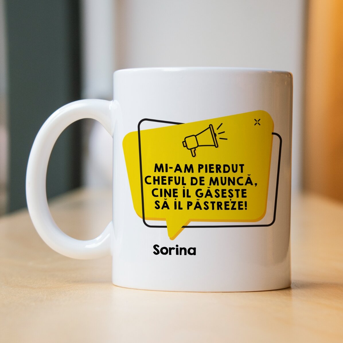 Taza personalizada con texto - Anuncio