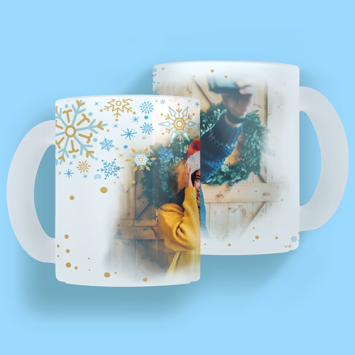 Vaso de cristal mate personalizado con texto - Frosted