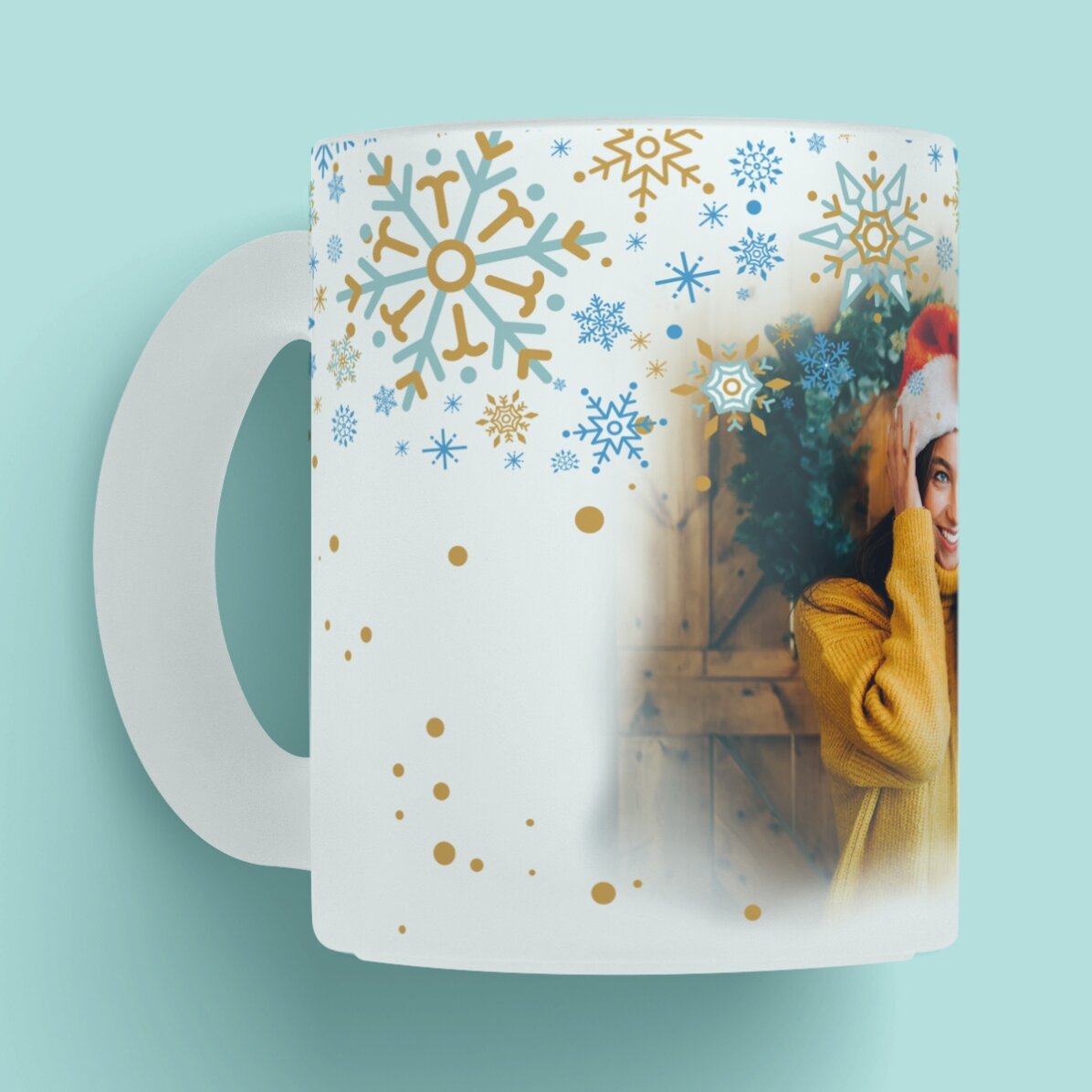 Vaso de cristal mate personalizado con texto - Frosted