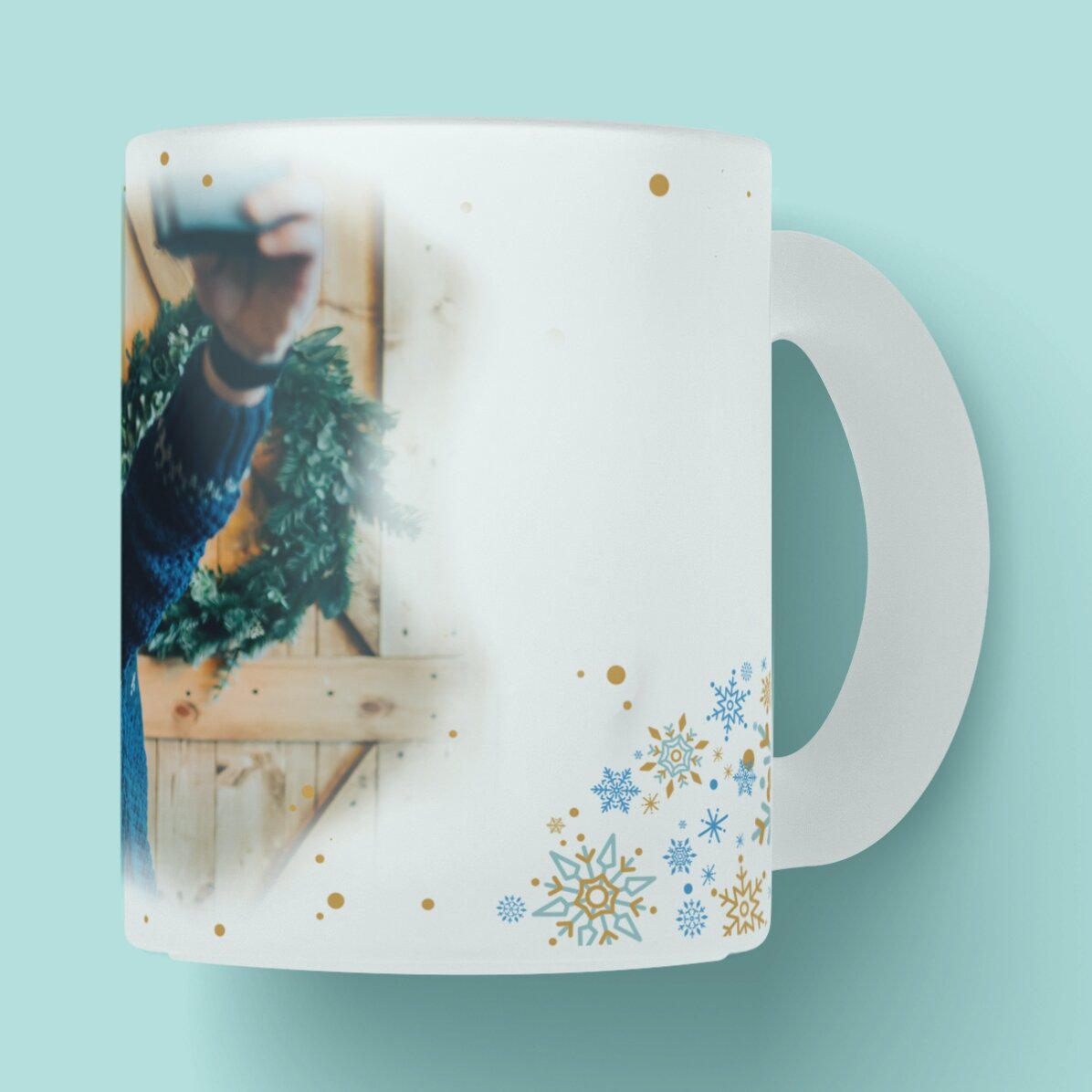 Vaso de cristal mate personalizado con texto - Frosted