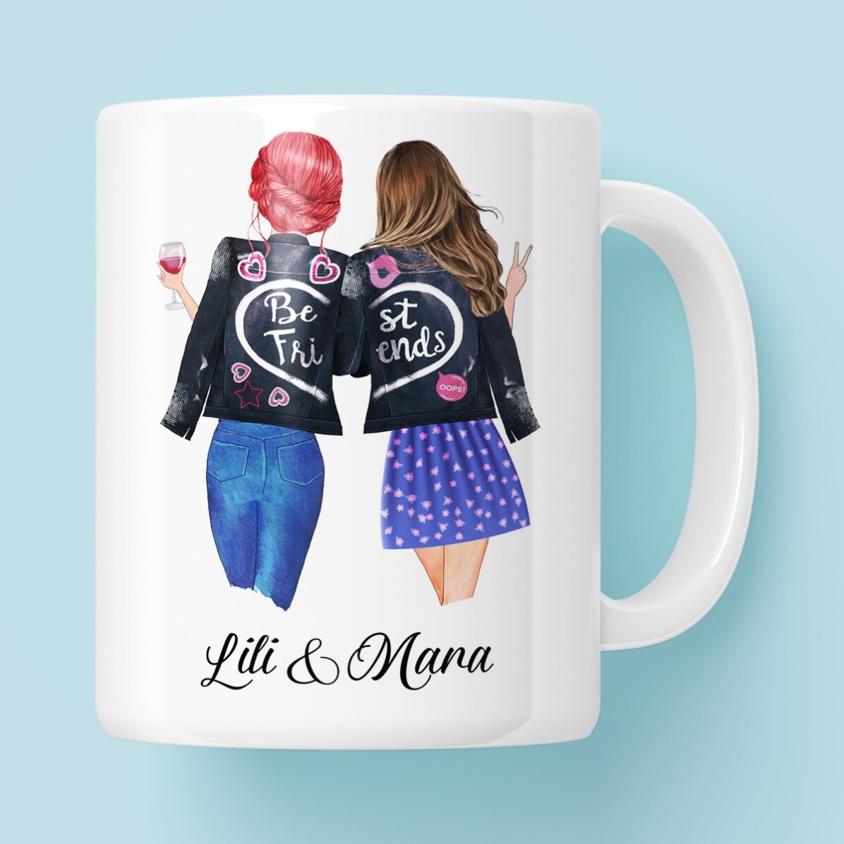 Taza personalizada con texto - Good friends