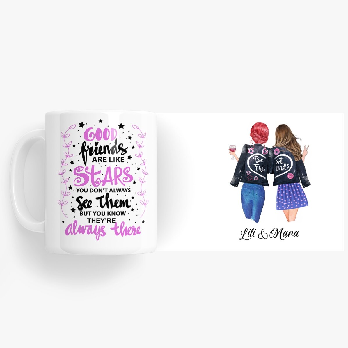 Taza personalizada con texto - Good friends