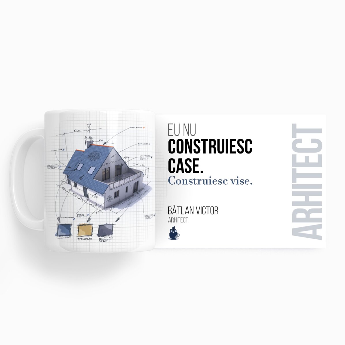 Taza personalizada con texto para arquitectos