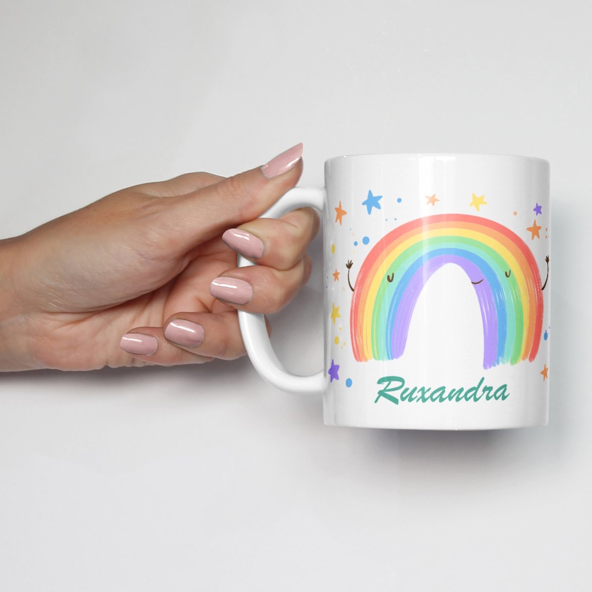 Taza personalizada con texto - Rainbow