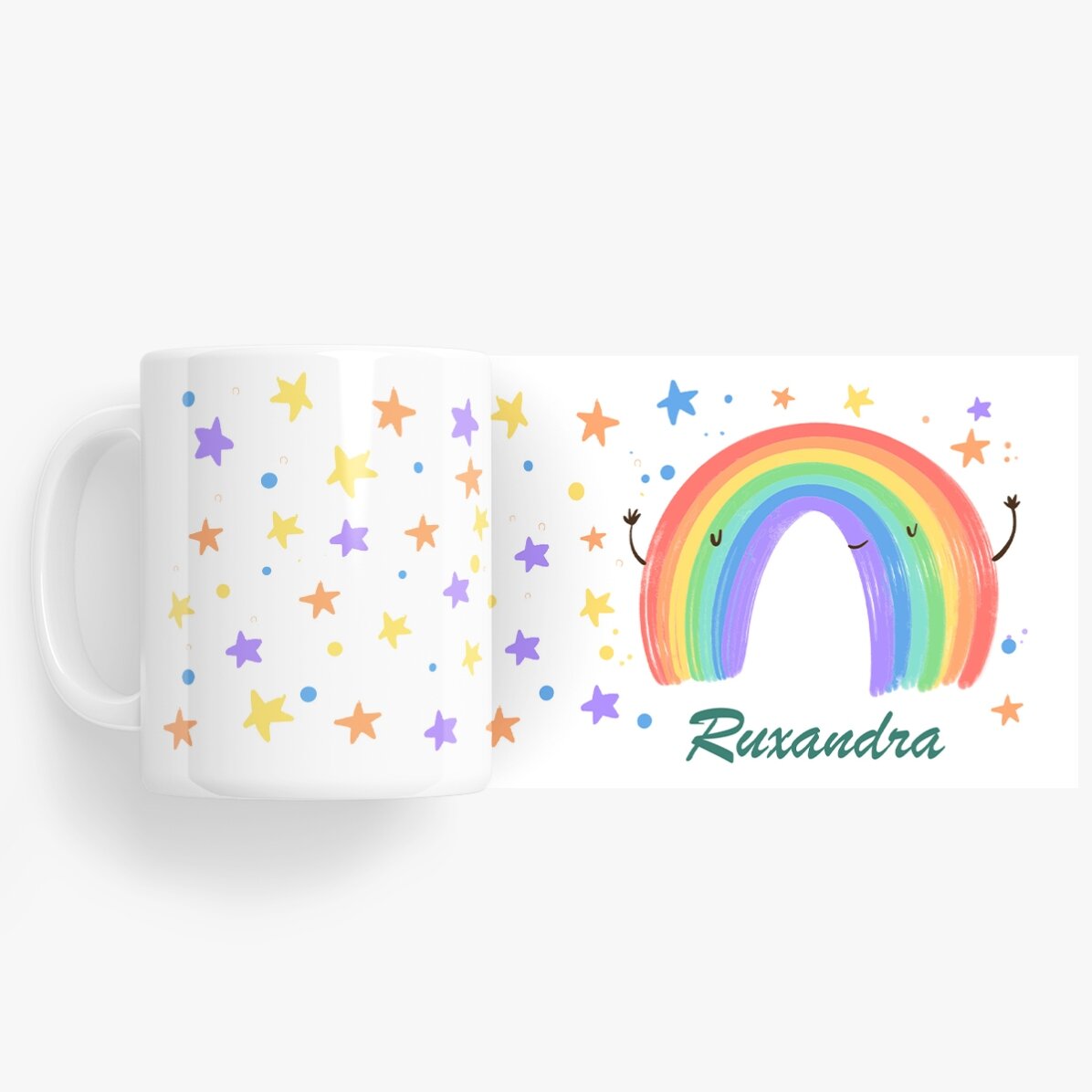 Taza personalizada con texto - Rainbow