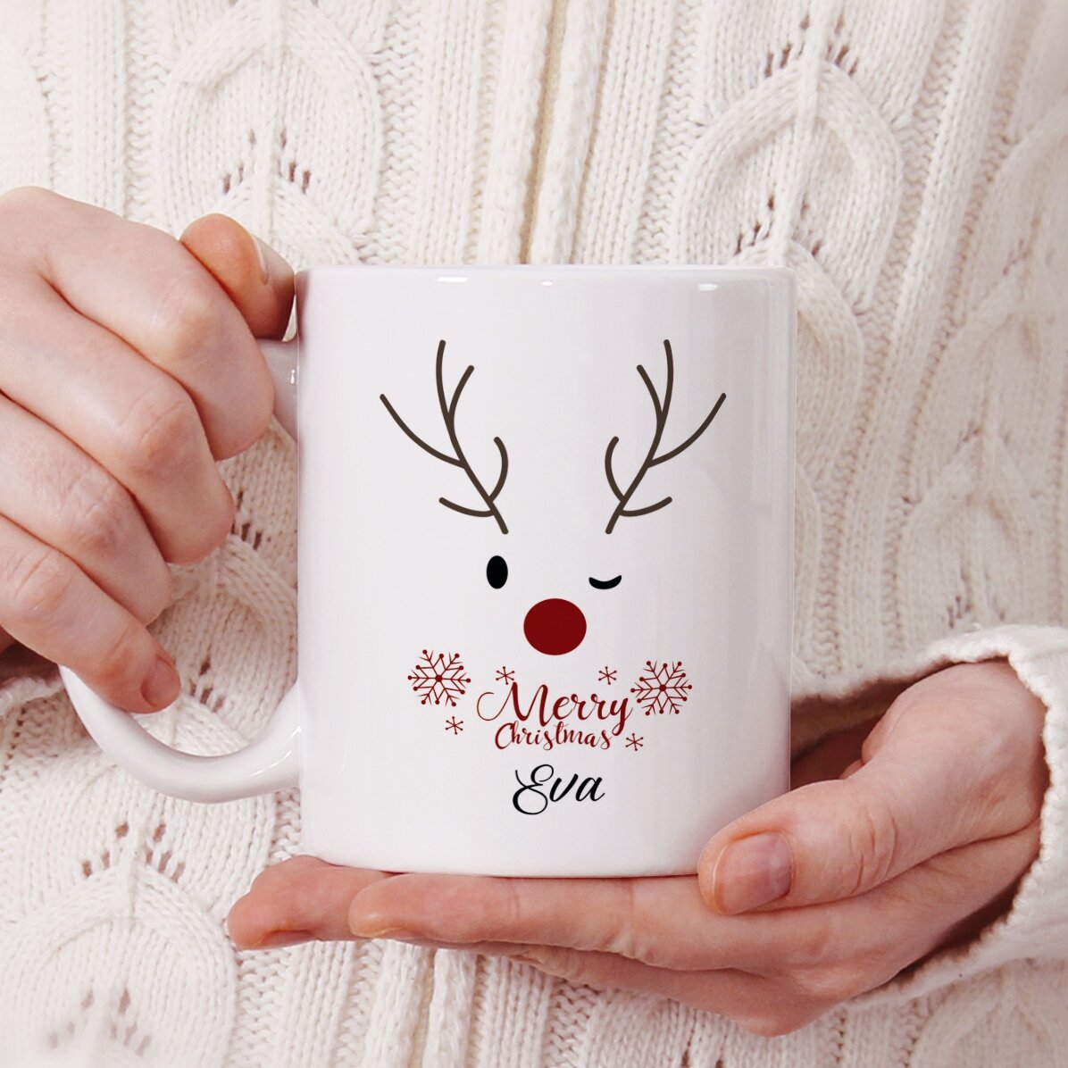Taza personalizada con texto - Reno