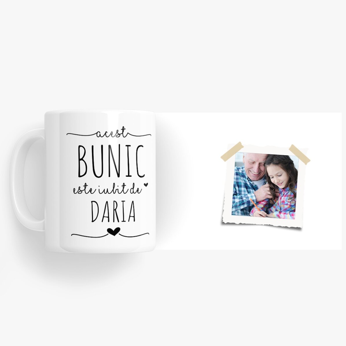 Personalised mug with text and photo - Beloved Grandfather