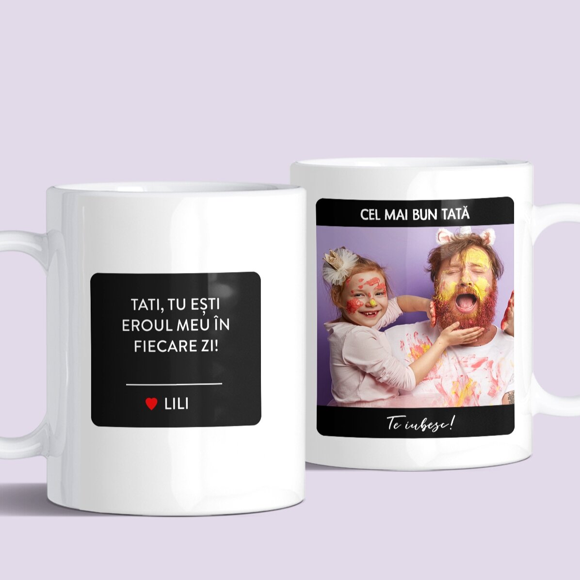 Taza personalizada con texto y foto - Mi héroe