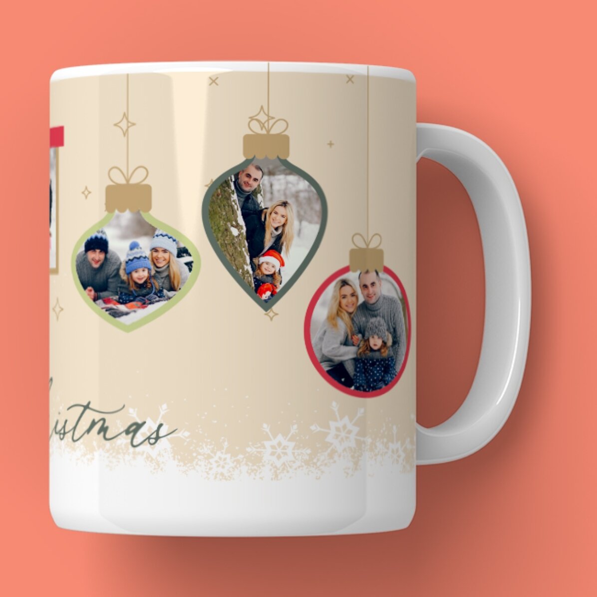 Taza personalizada con texto y fotos - Recuerdos de Navidad
