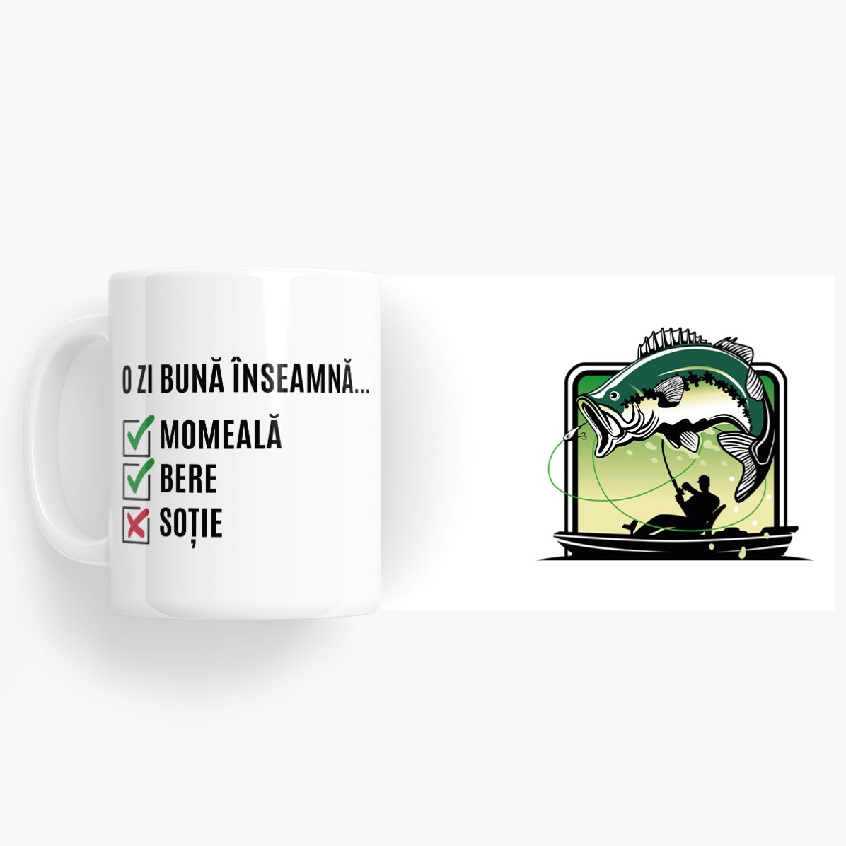 Taza personalizada con texto - Día del pescador