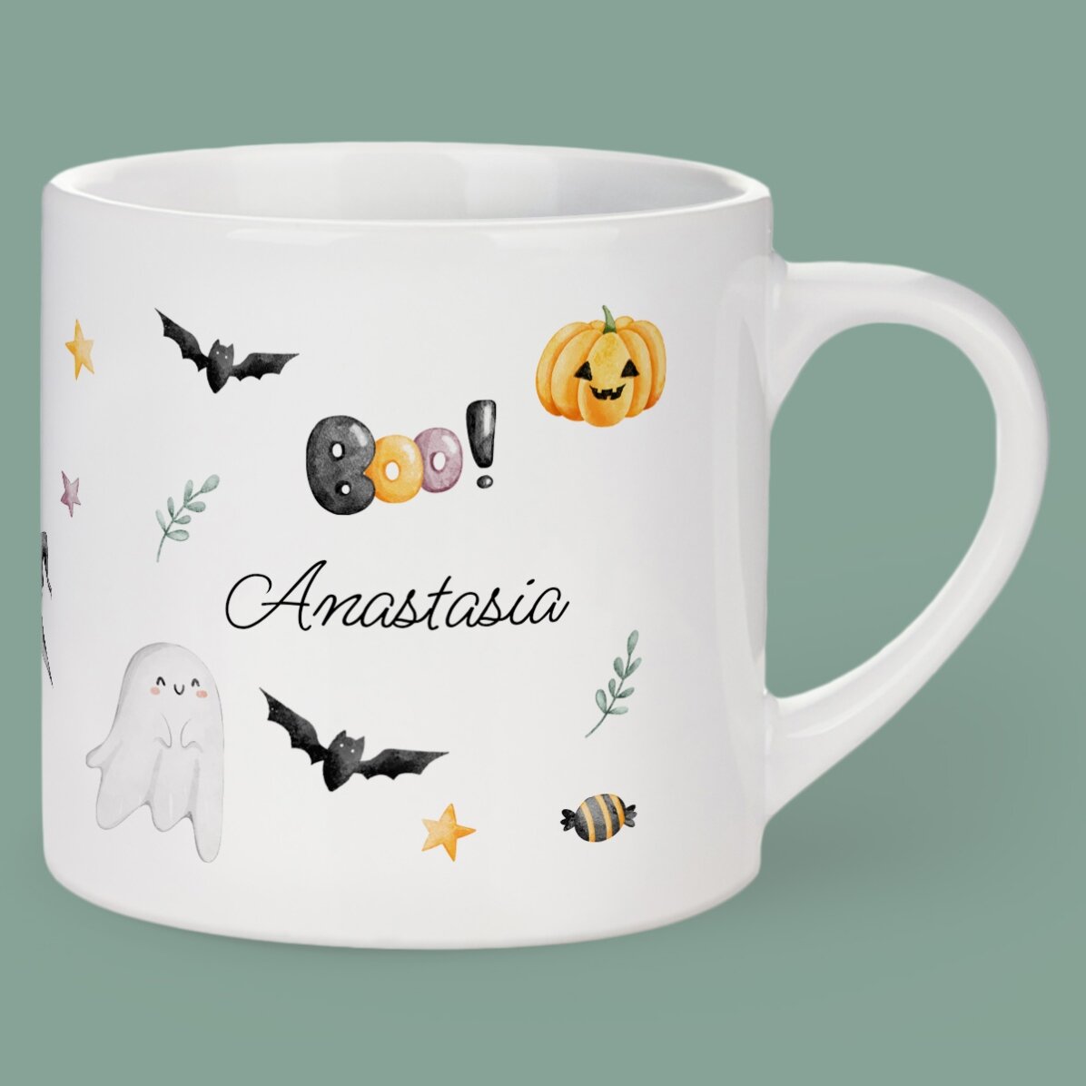 Taza personalizada para niños con mensaje - Halloween