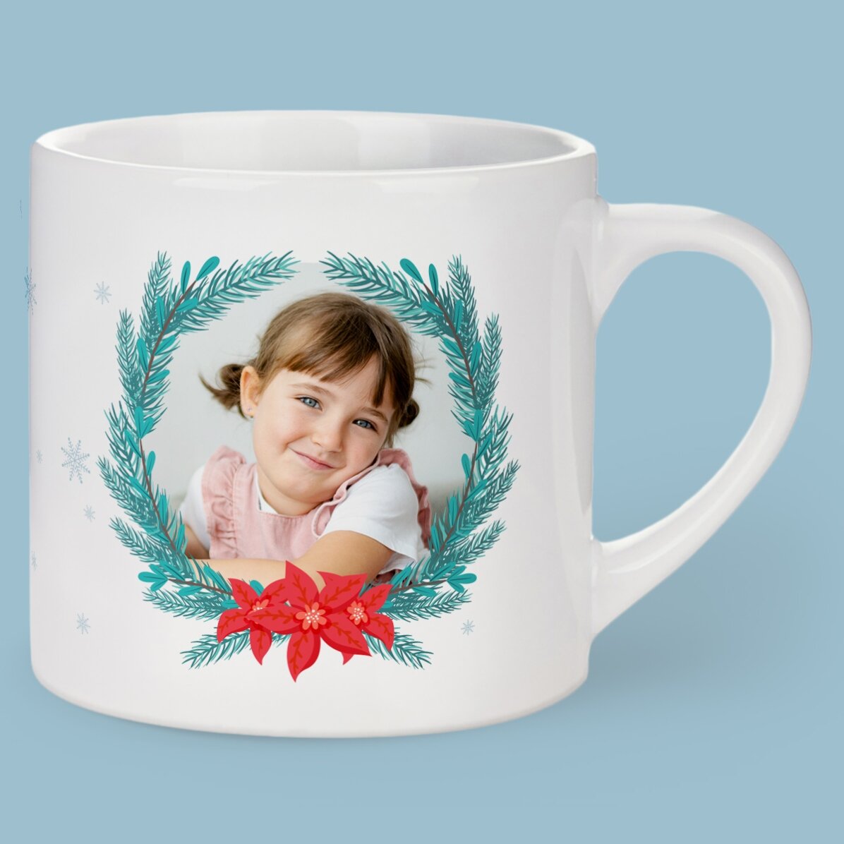 Taza personalizada para niños con nombre y foto - Navidad