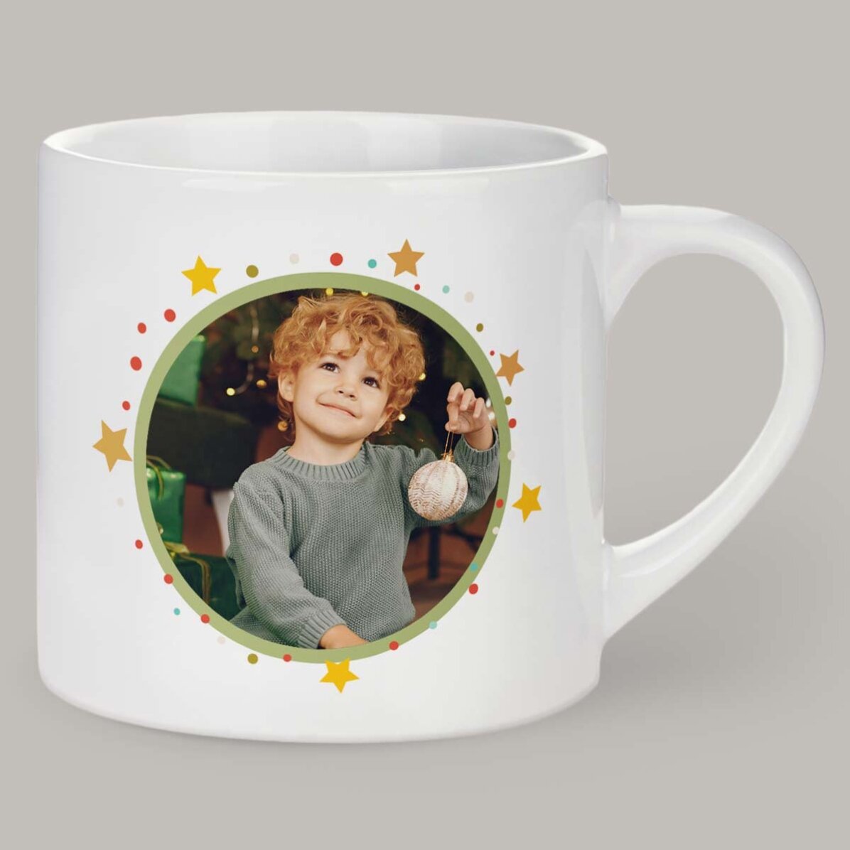 Taza personalizada para niños con una foto: «Merry Christmas»