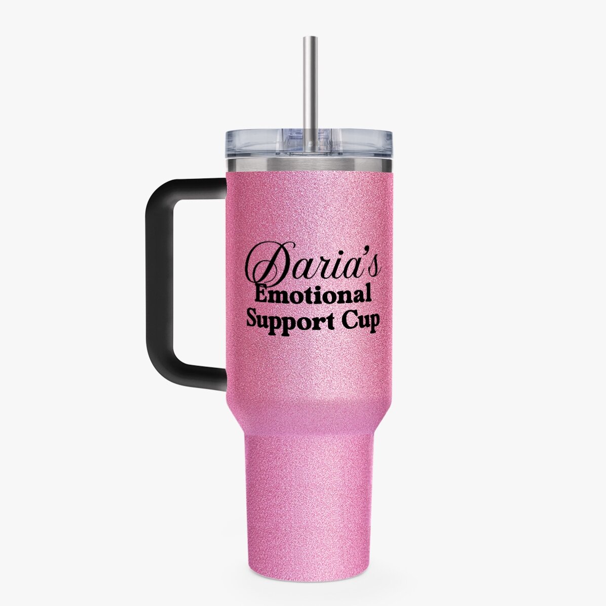 Taza termo con asa y pajita personalizada - Emotional Support