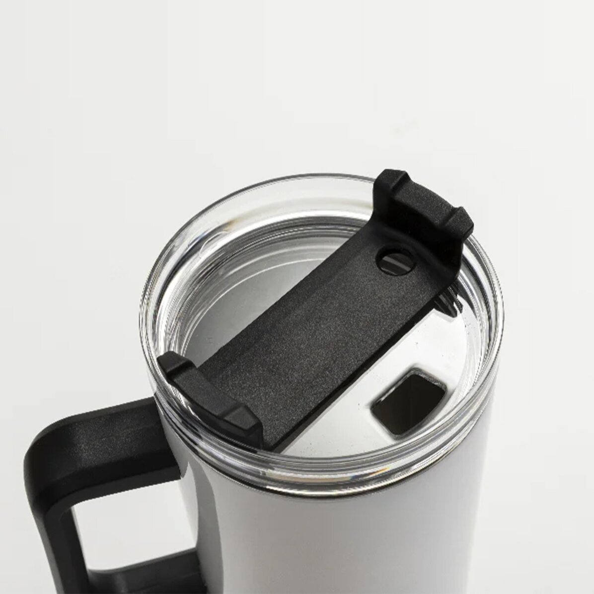 Thermos mug with handle and straw, personalised with message - Just one more chapter