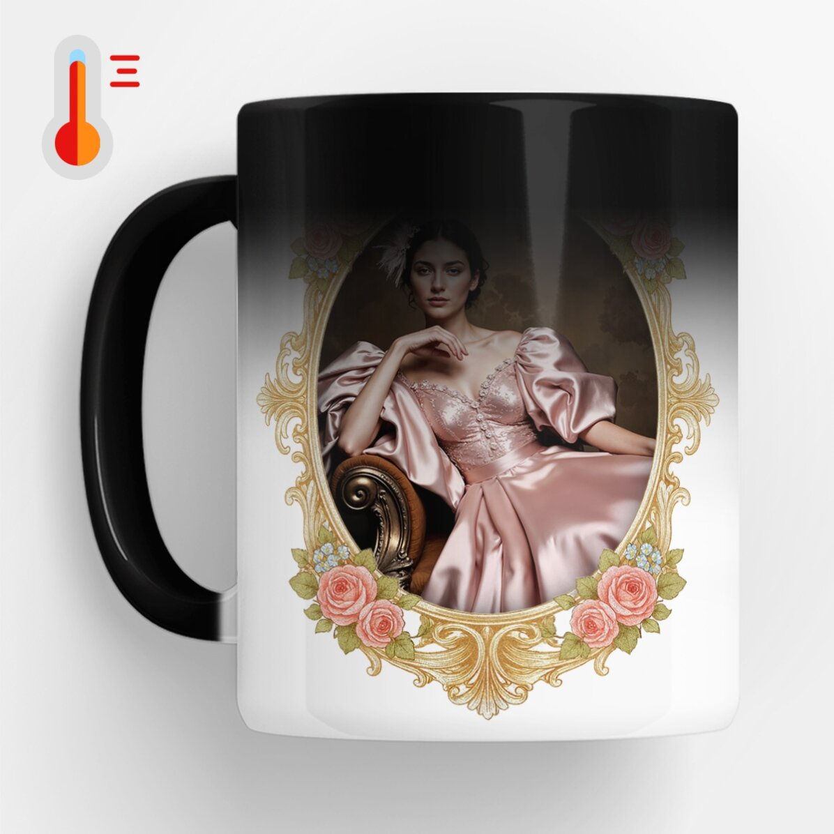 Taza termosensible personalizada con foto y texto - Bridgerton Aestethic