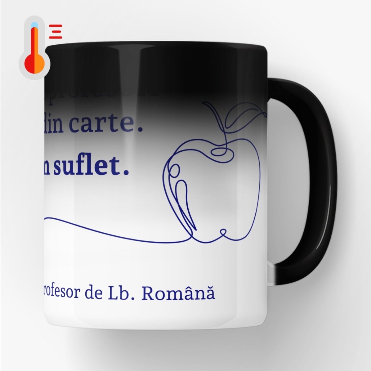 Taza termosensible personalizada con texto para profesores