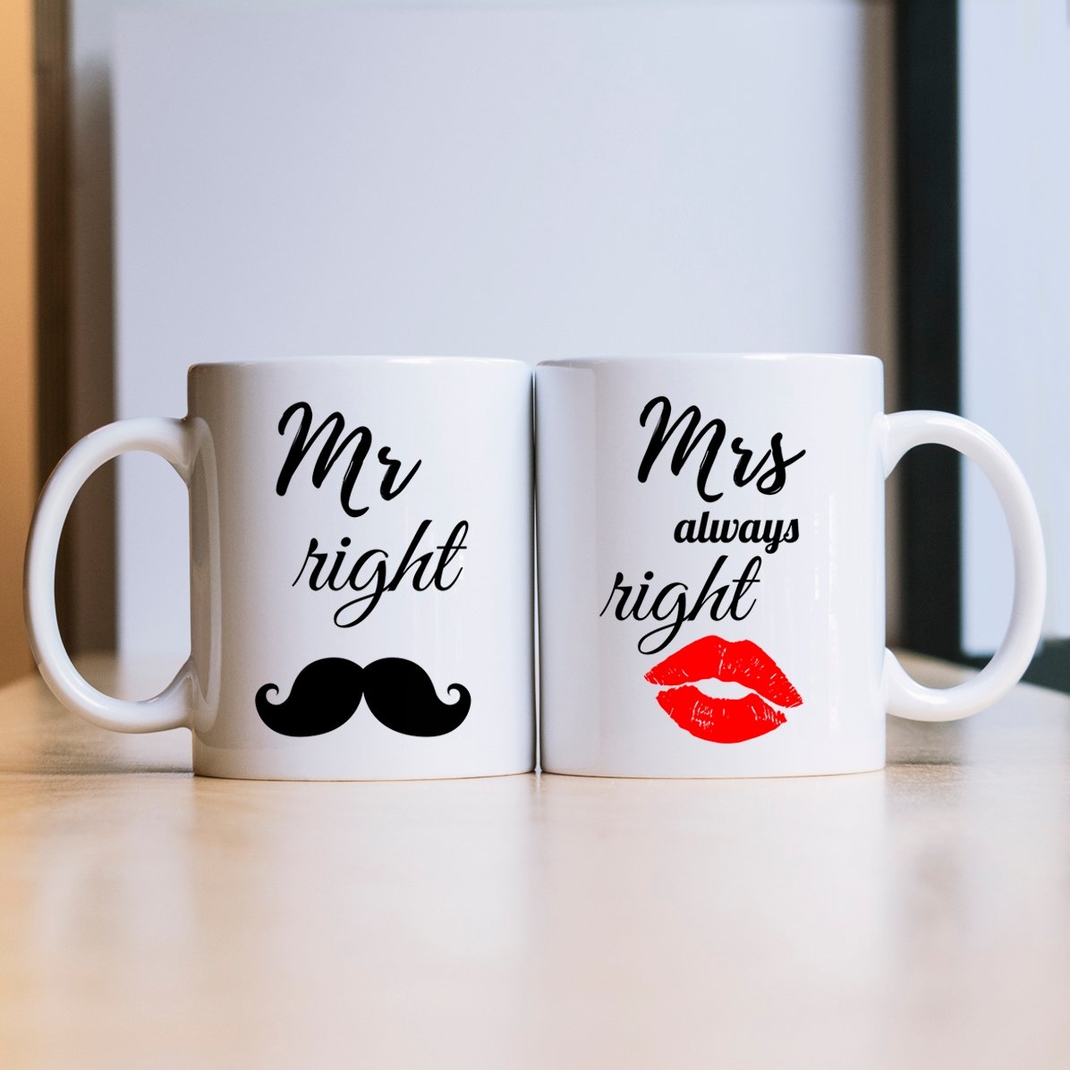 Tazas para parejas: «Mr Right» y «Mrs Always Right»