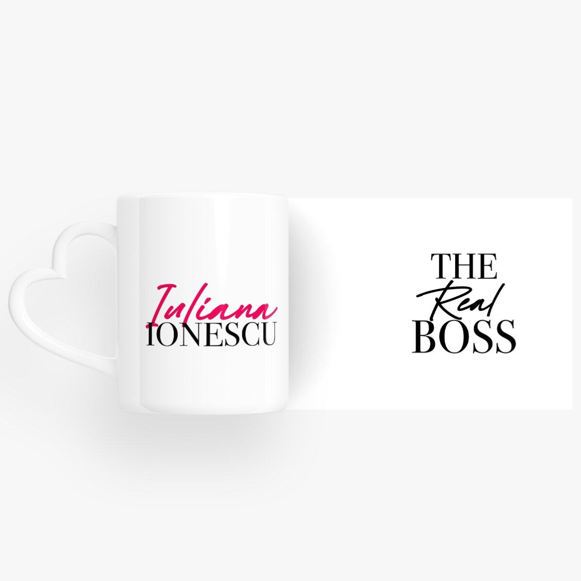 Tazas personalizadas para parejas con texto: «The Boss & The Real Boss»