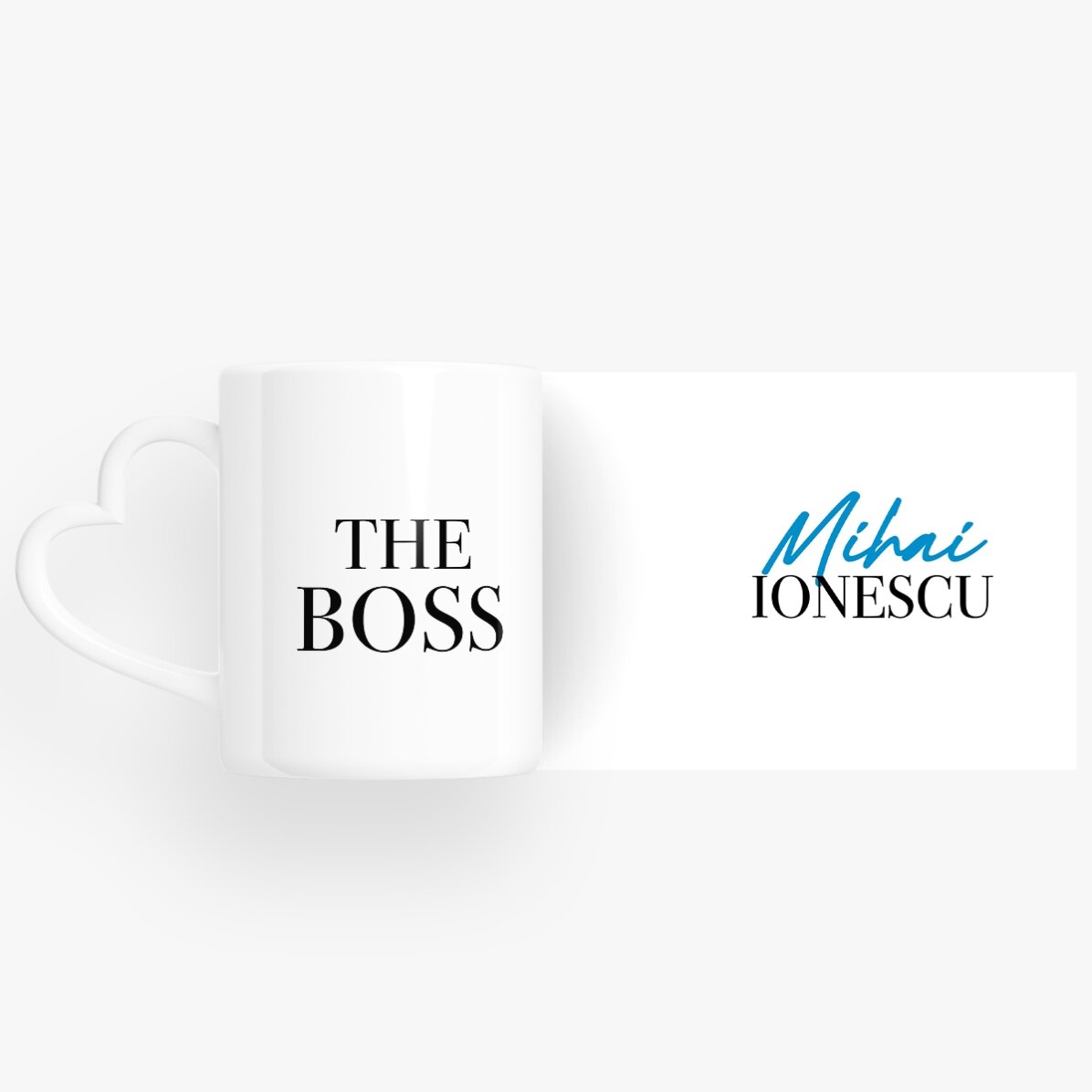 Tazas personalizadas para parejas con texto: «The Boss & The Real Boss»