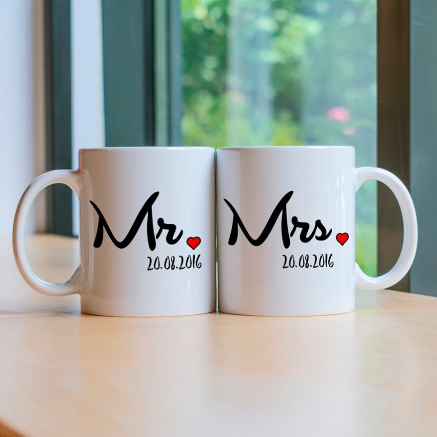 Tazas personalizadas para el aniversario de una relación