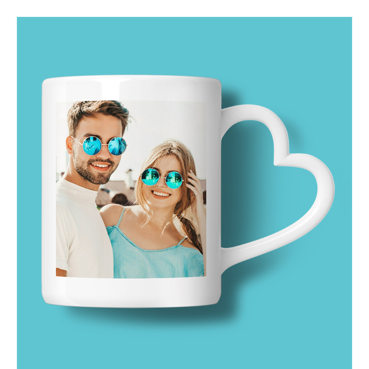 Tazas personalizadas con asa en forma de corazón