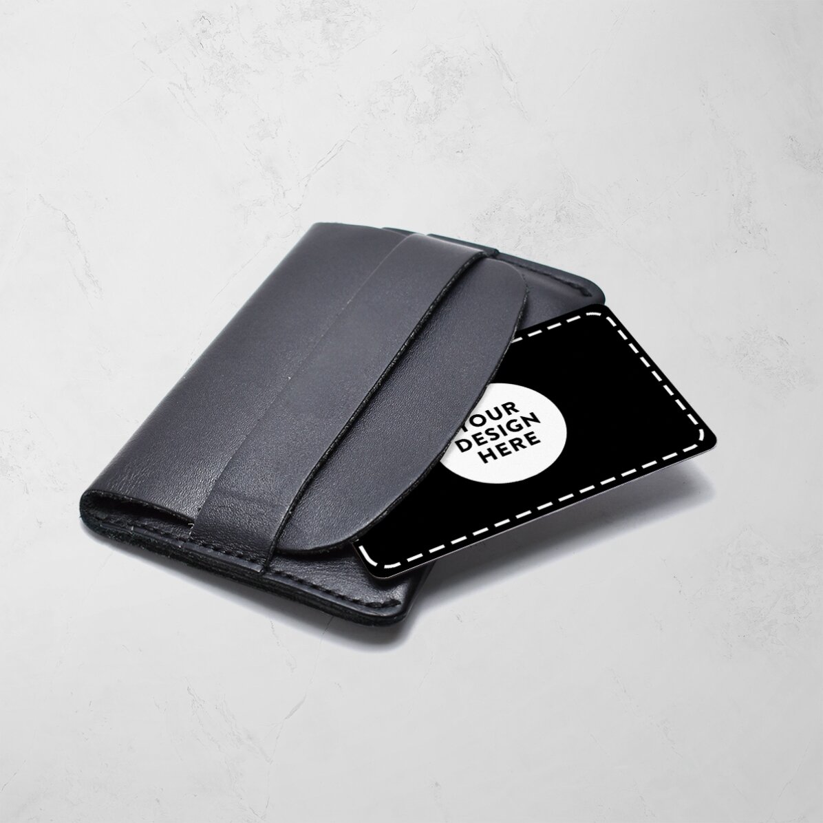 Tarjeta de aluminio personalizada por ambas caras con tu diseño en formato horizontal
