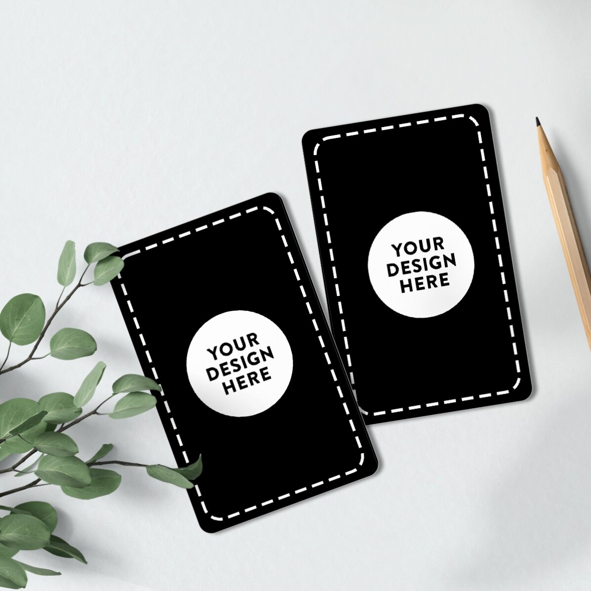 Tarjeta de aluminio personalizada por ambas caras con tu diseño en formato vertical
