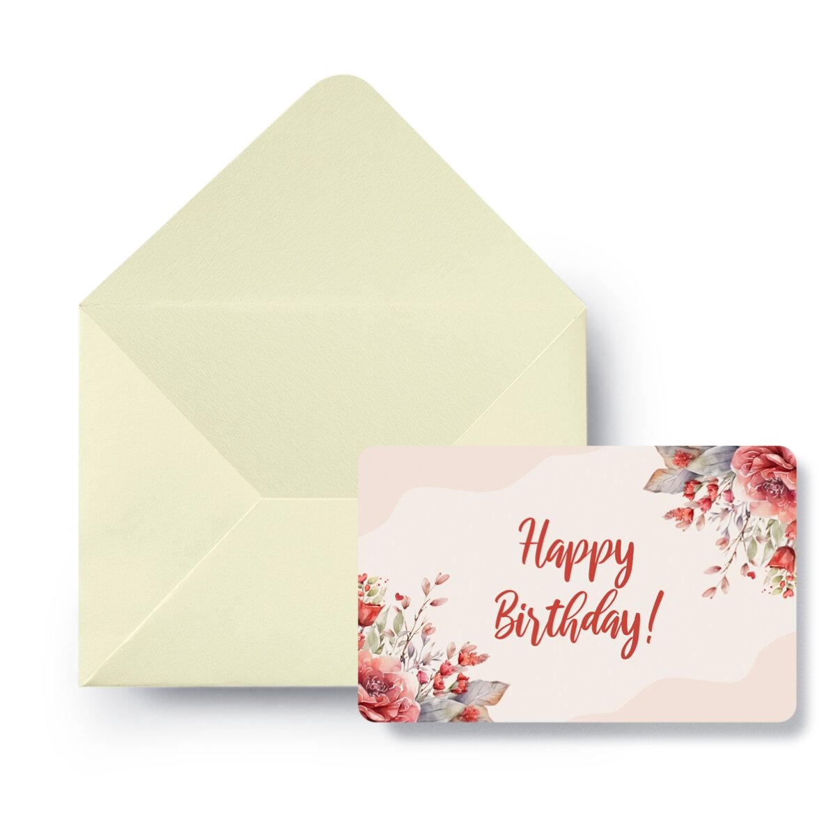 Tarjeta de aluminio personalizada por ambas caras con el mensaje: «¡Feliz cumpleaños!»