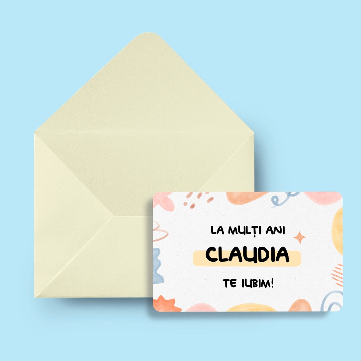 Tarjeta de aluminio personalizada por ambas caras con mensaje y foto - Cumpleaños