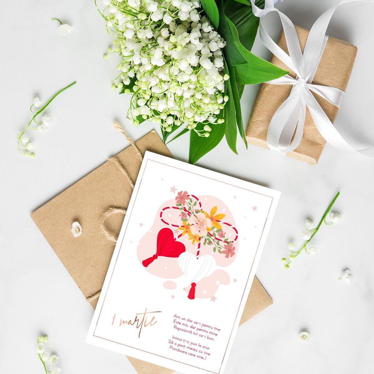Tarjeta personalizada con texto: «Hermosa primavera»