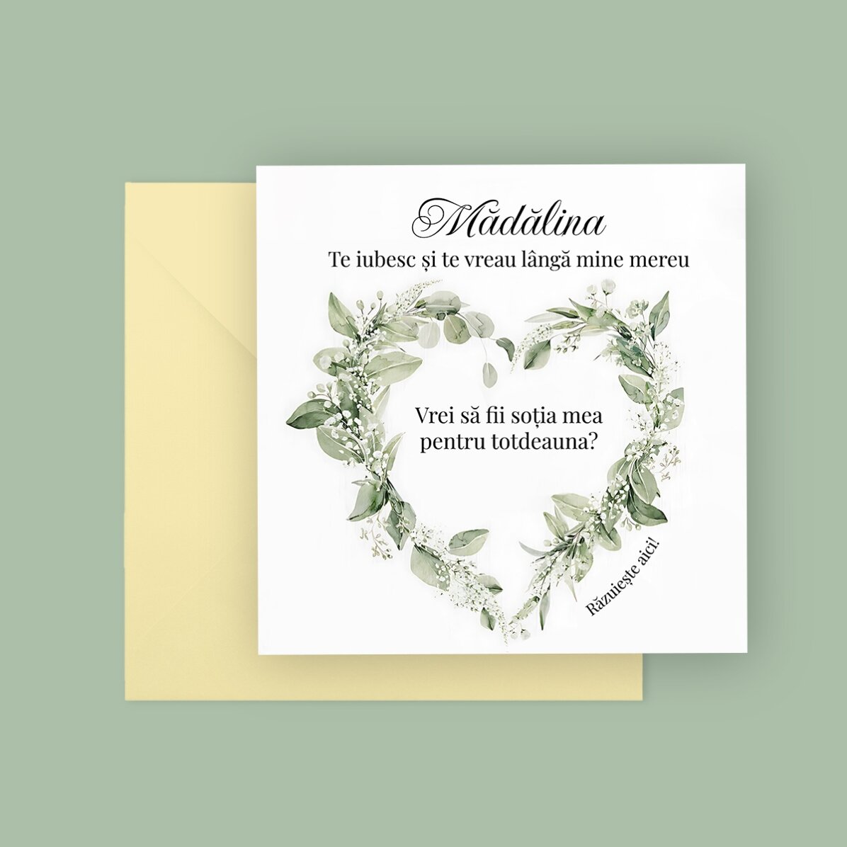 Personalised scratch card with message - Marriage proposal