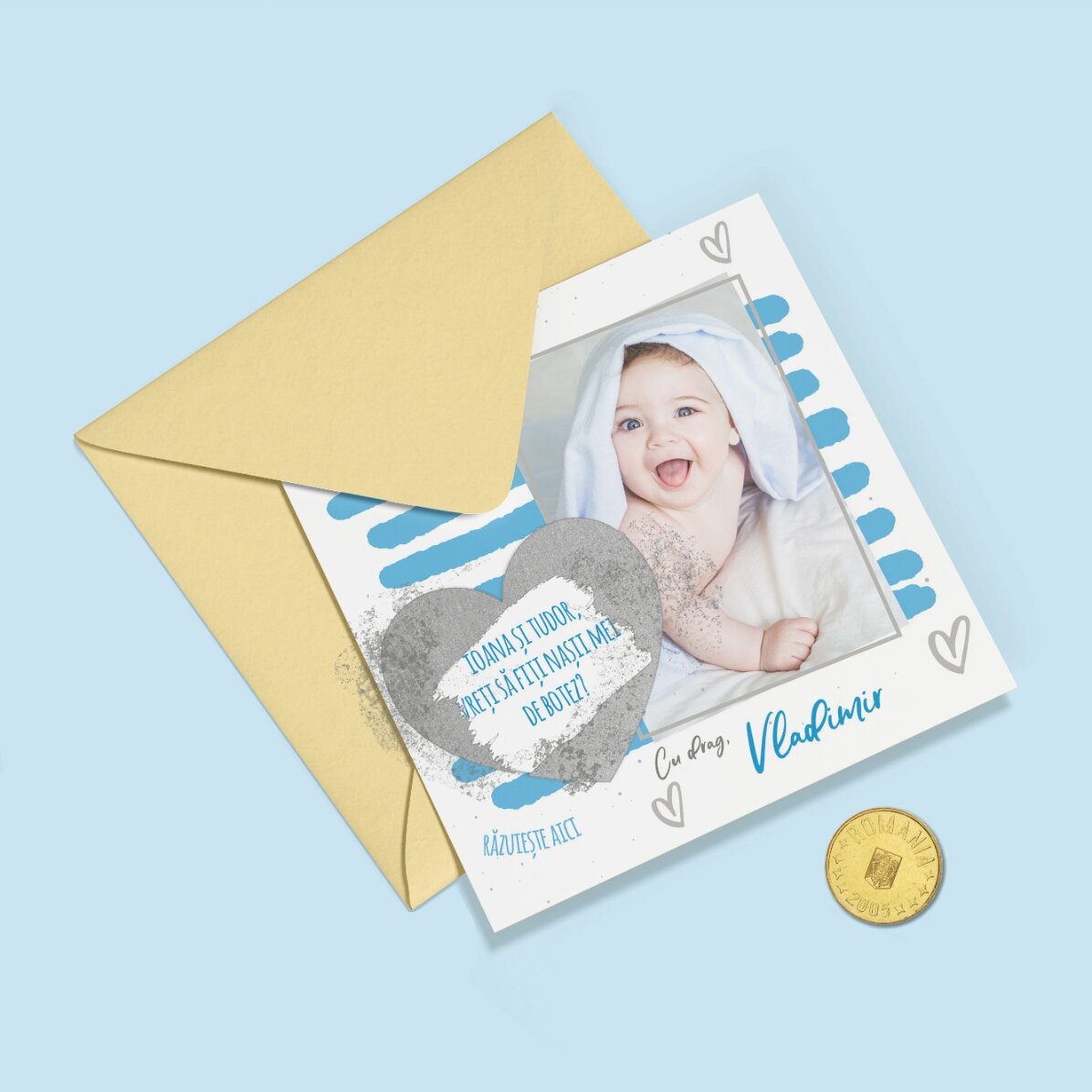 Tarjeta rasca y gana personalizada con mensaje y foto - Love