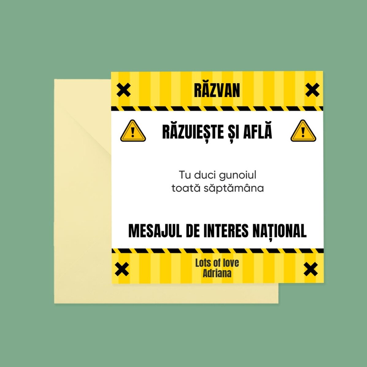 Tarjeta rasca y gana personalizada con texto - Interés Nacional