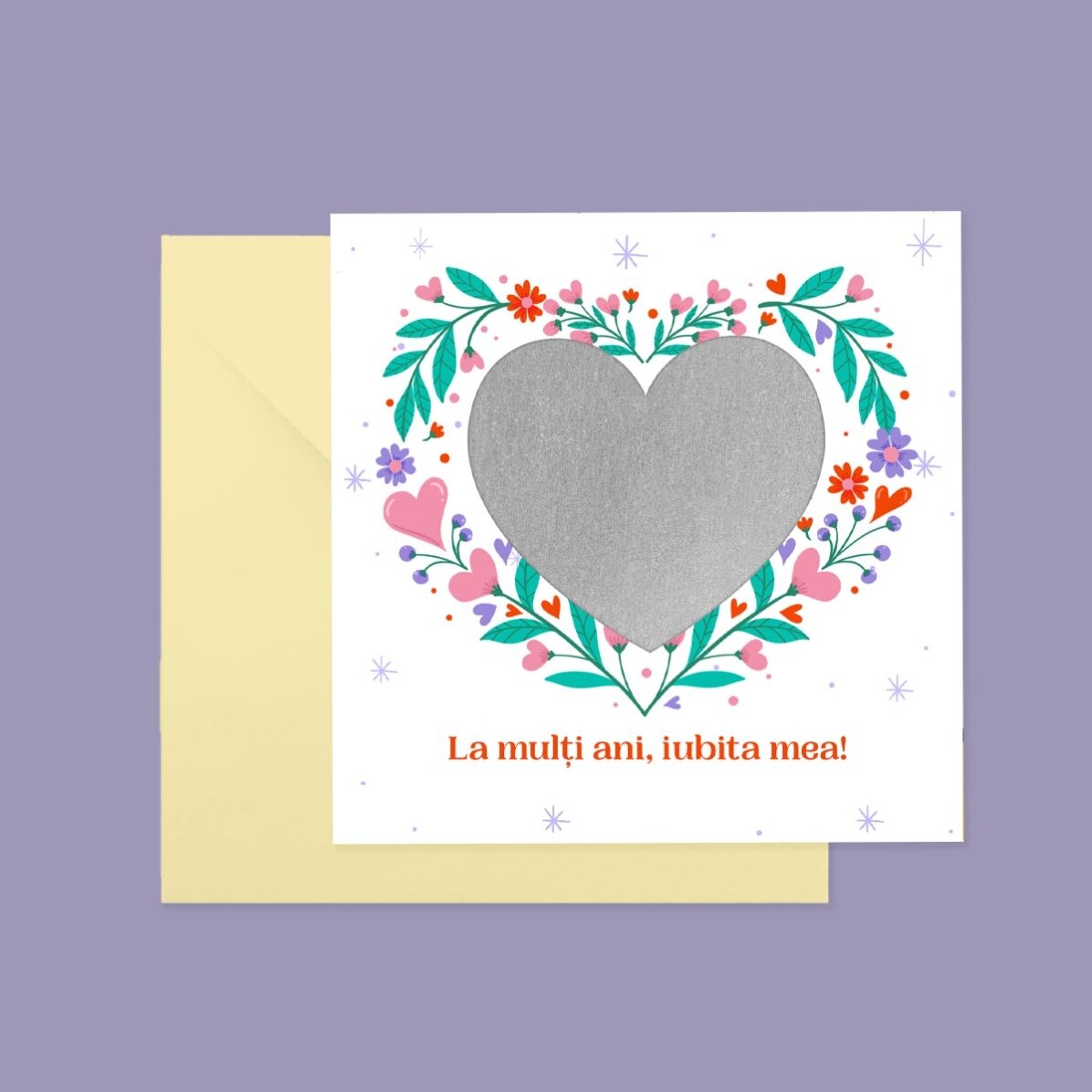 Tarjeta rasca y gana personalizada con texto: «Love»