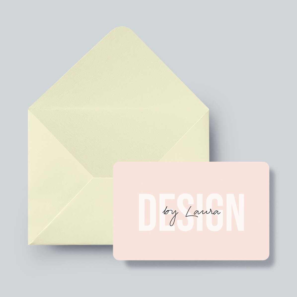 Personalised double-sided aluminium business card with text - SIMPLE