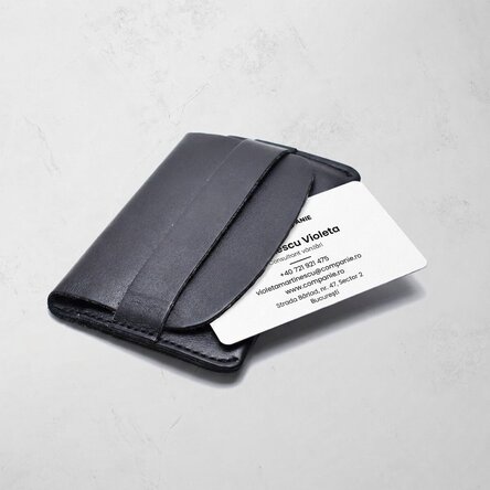 Tarjeta de visita de aluminio personalizada, diseño minimalista, logotipo y código QR