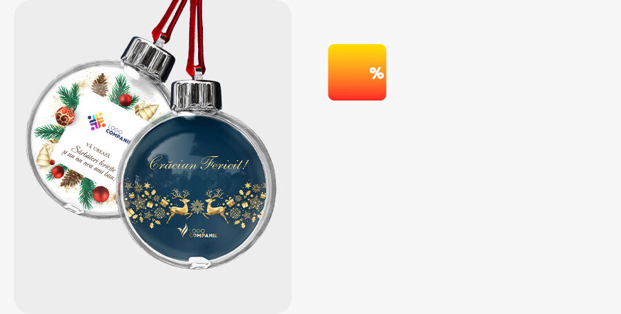 Bolas de Navidad corporativas personalizadas