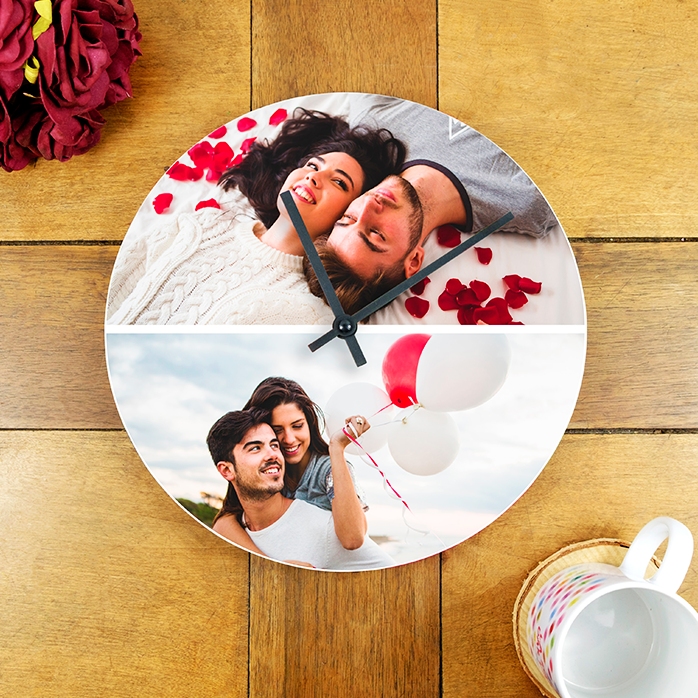 Reloj personalizado con 2 fotos
