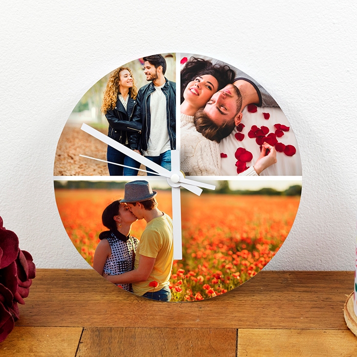 Reloj personalizado con 3 fotos